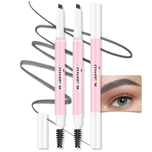 Waterproof Longwear Eyebrow Pencil with Spoolie Brush – 3pcs